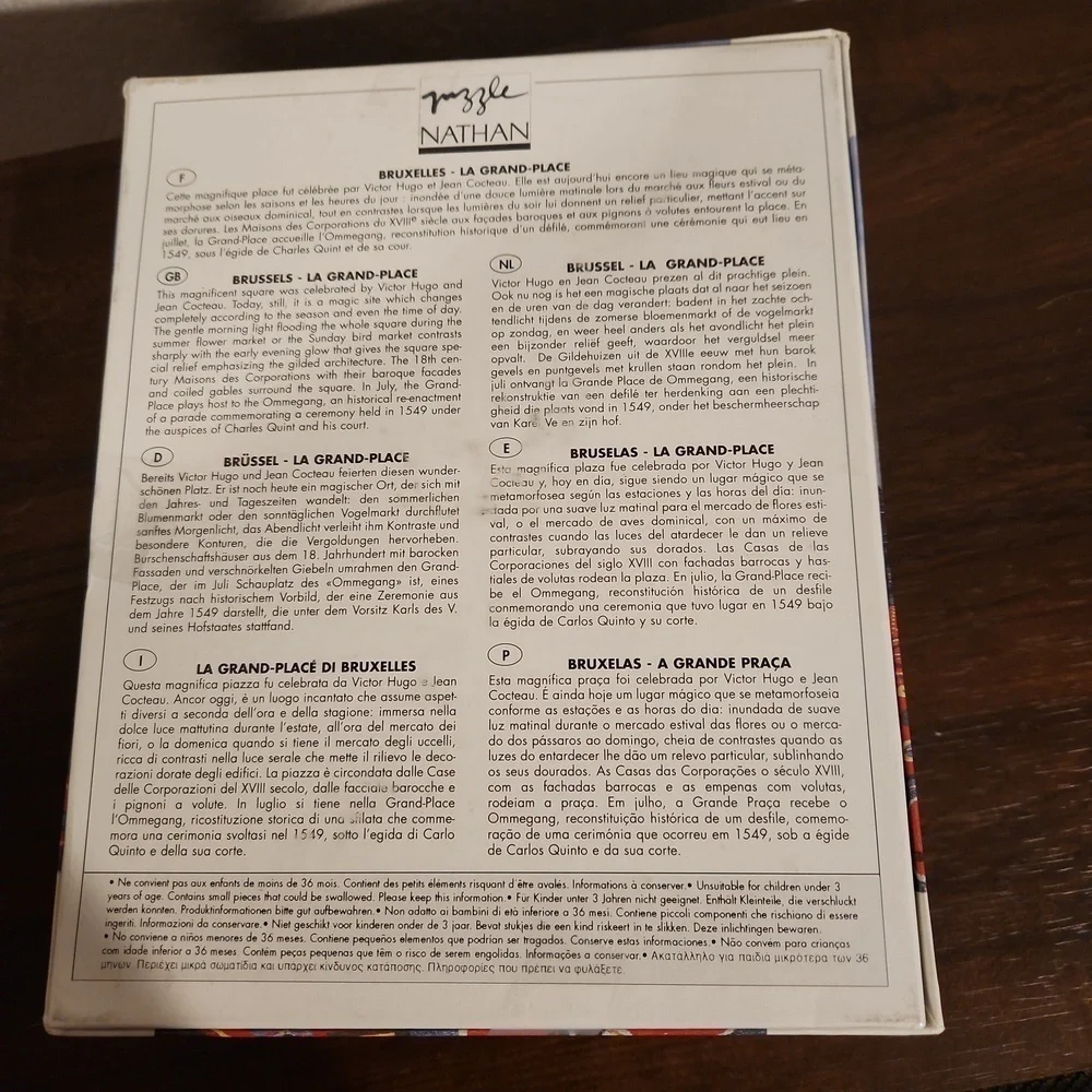 Nathan Brussels La Grand Place 500 Piece Puzzle - Picture 6 of 7